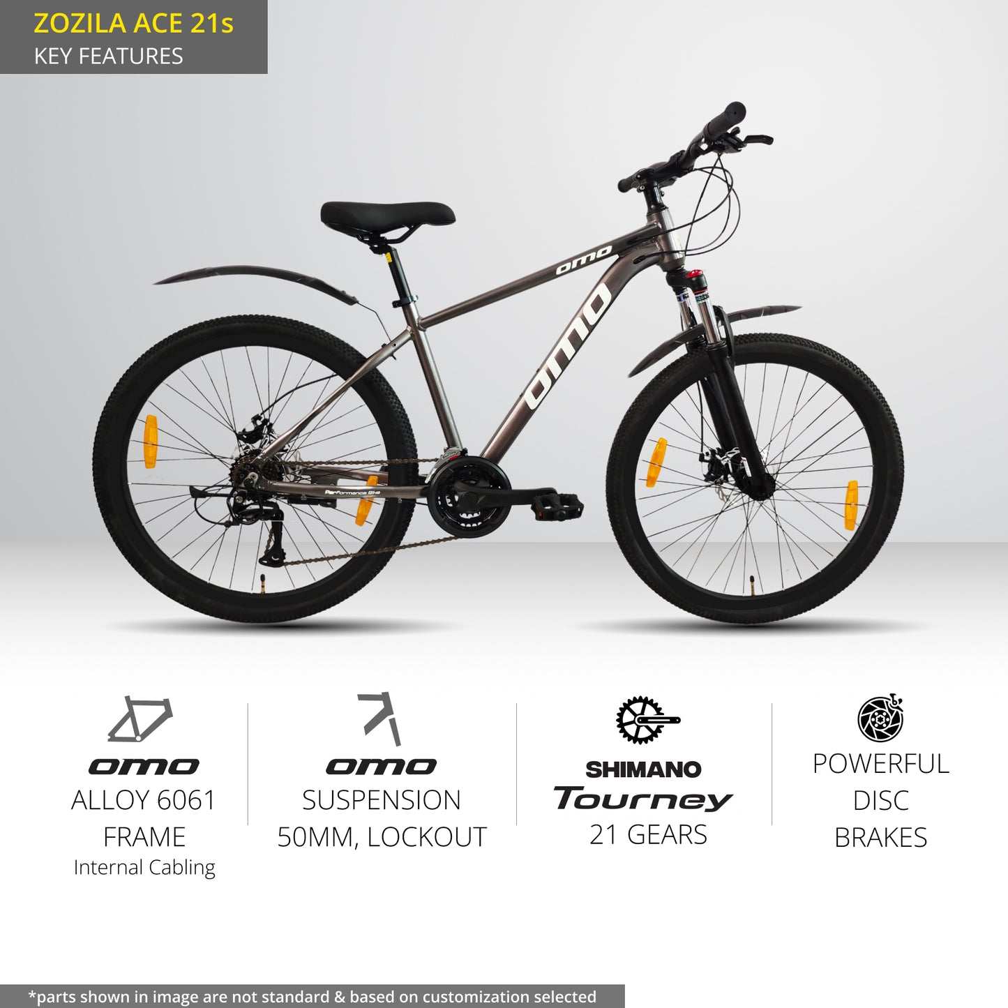 Zozila Ace alloy frame mtb 21 gear with lockout suspension technical specification 