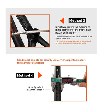Measure Mtb Seat Post Diameters Seat Post Alloy Mm Durable Cycle