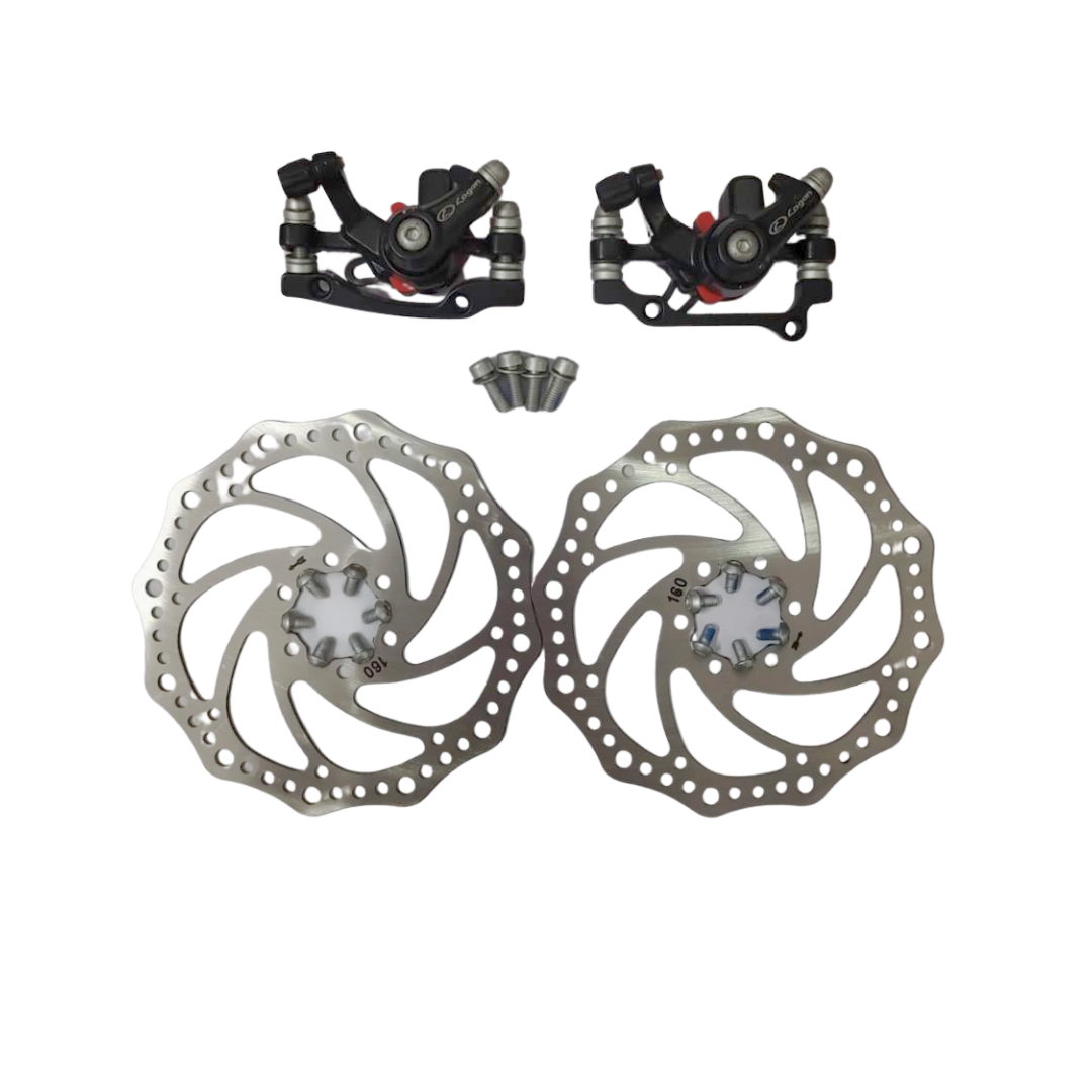 Disk Set Logan Mechanical Disc Brake Set | Machine With Rotor – OMOBIKES