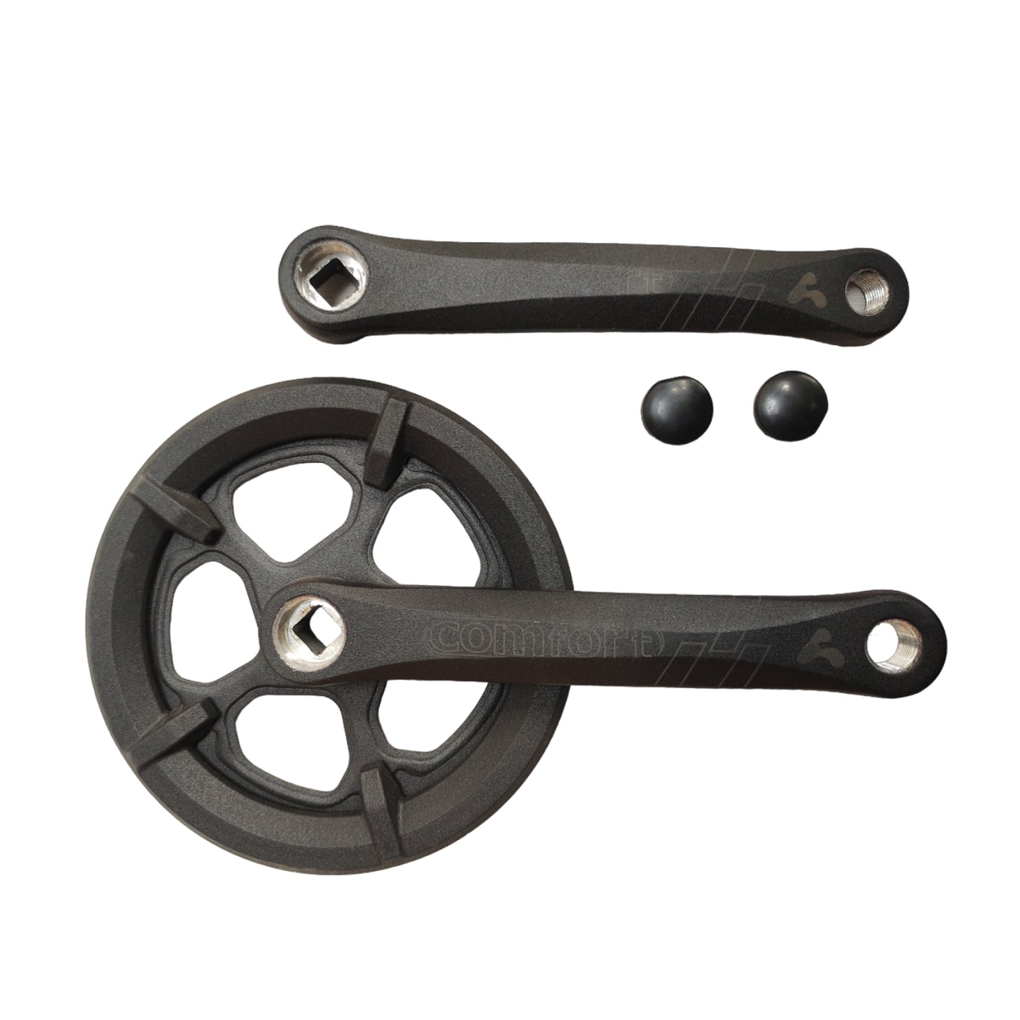 Bicycle crankset alloy single speed top full view by omobikes