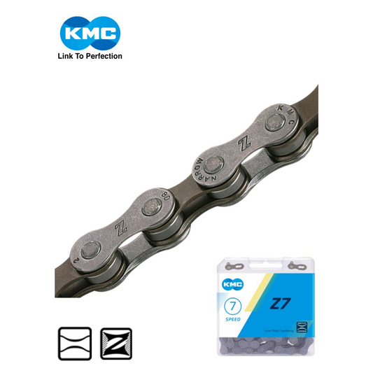 KMC Z7 Bicycle Chain for 7, 21 Gear (Grey/Brown)
