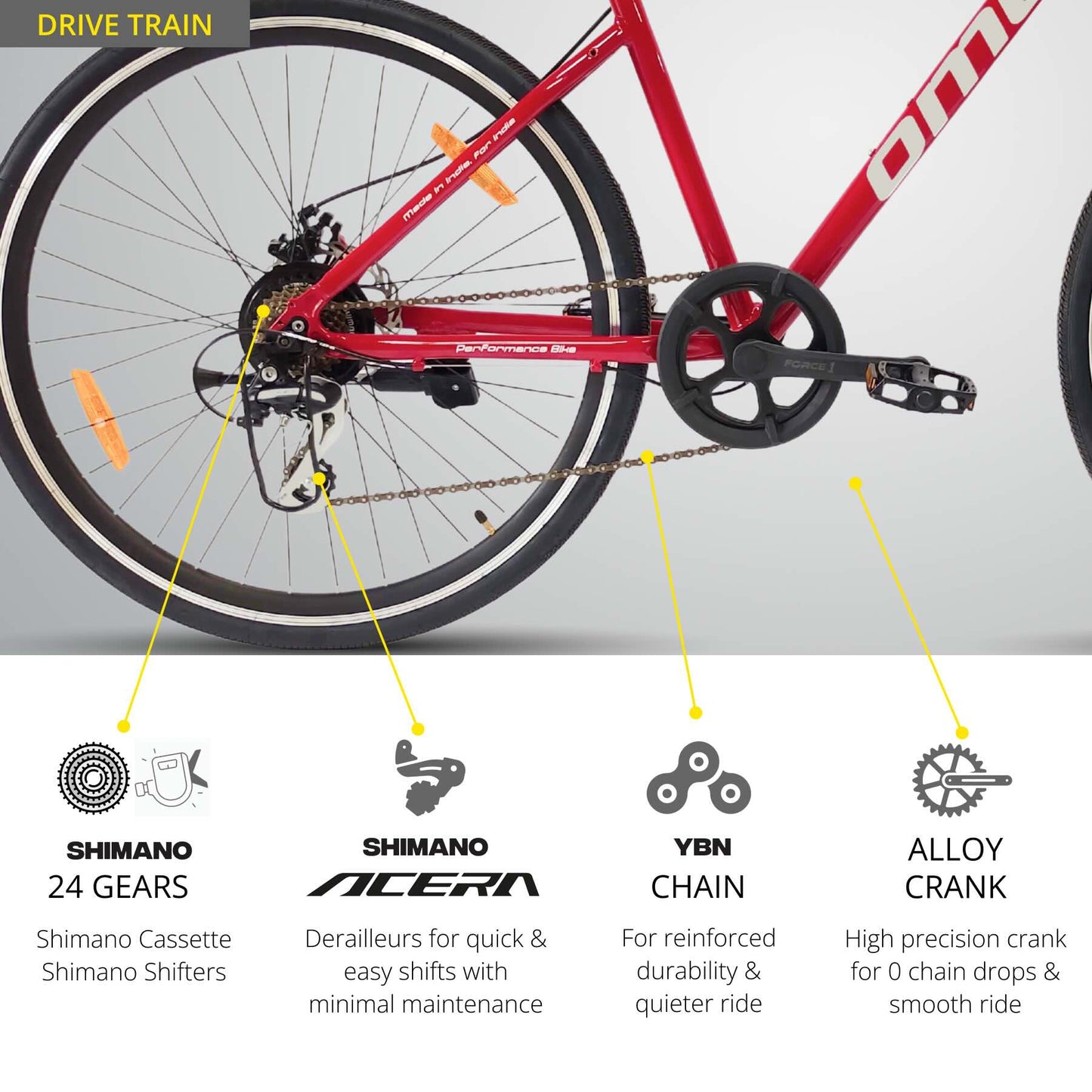 ladakh prime 24 gear drivetrain view by omobikes