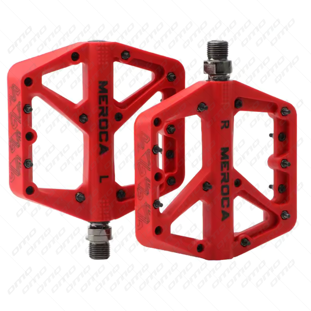 Meroca Nylon Wide Platform Bike Pedals | Non-Slip, Plain Bearing