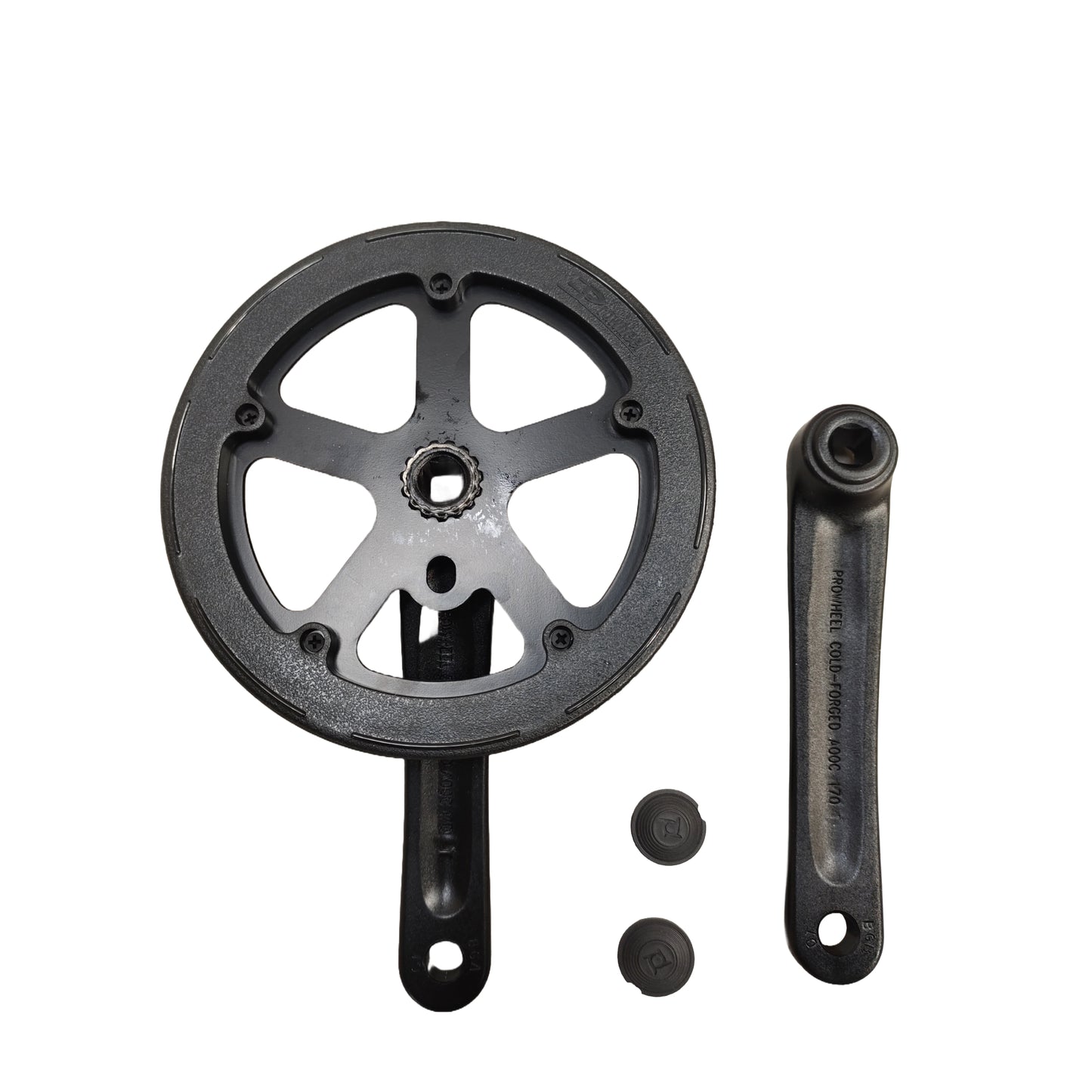 Bicycle crankset prowheel alloy single speed bottom view spare part by omobikes