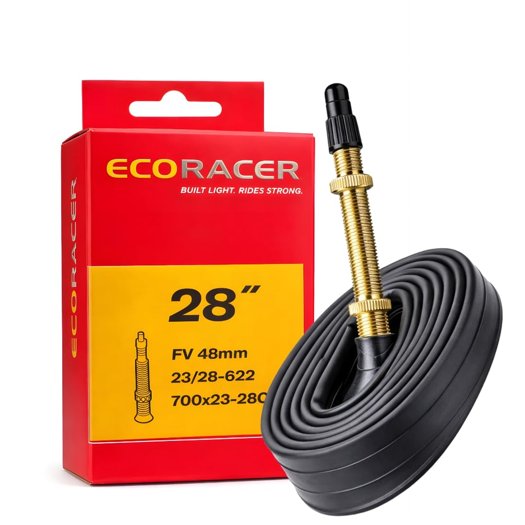 Ralson Ecoracer 700x23-28C Bicycle Tube | 48mm Presta Valve | Butyl Rubber