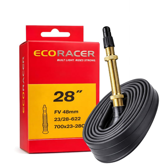Ralson Ecoracer 700x23-28C Bicycle Tube | 48mm Presta Valve | Butyl Rubber
