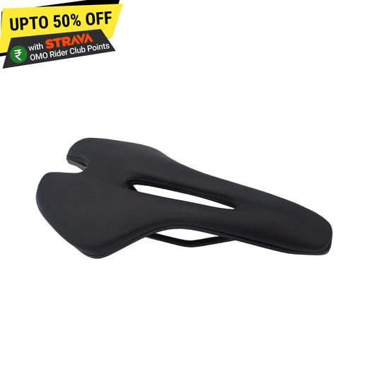 Bicycle narrow saddle with hole spare part for mtb ,road bike and hybrid cycle by omobikes top view