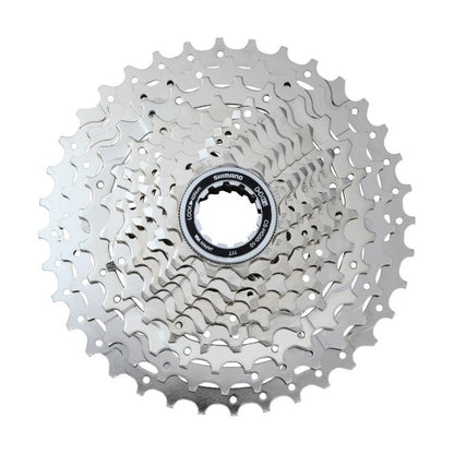 Shimano Deore HG50 10 Speed Bicycle gear cassette on a white background