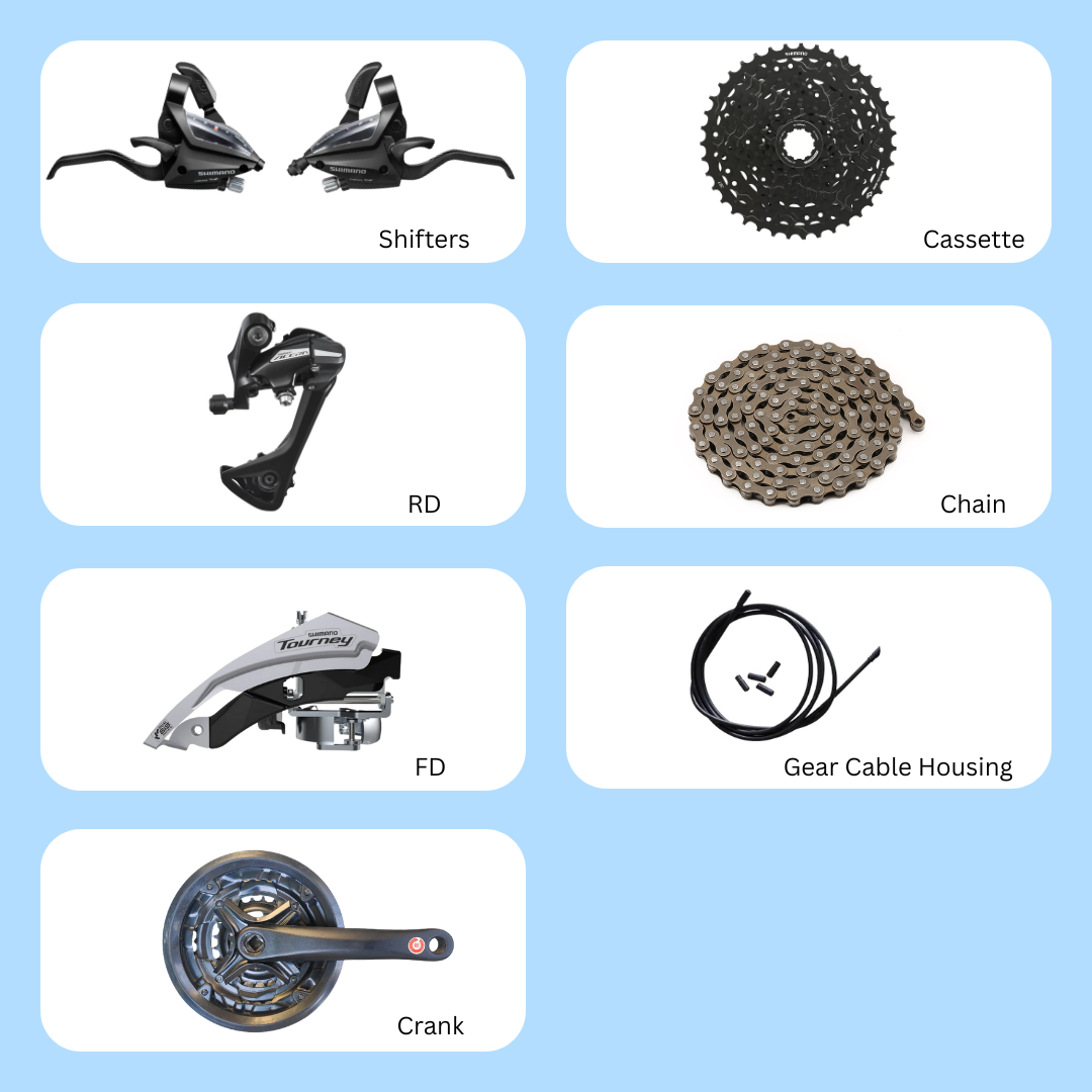 24 gears Shimano 24 Gears Set Complete – OMOBIKES