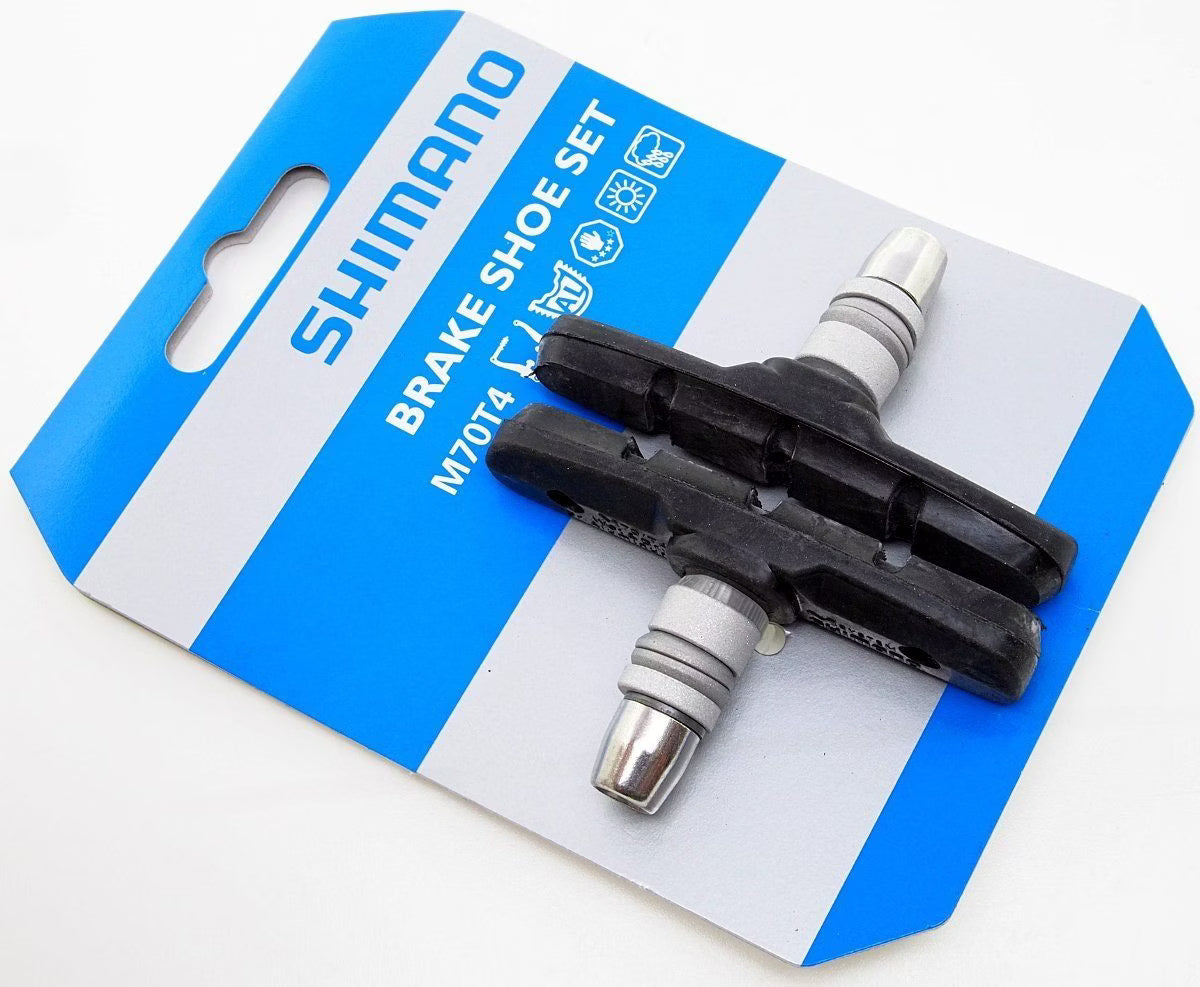Shimano brake shoe set packaging on a white background