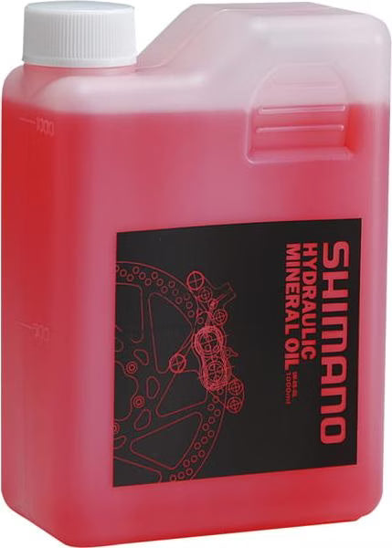Red container of Shimano hydraulic mineral oil 500 ml