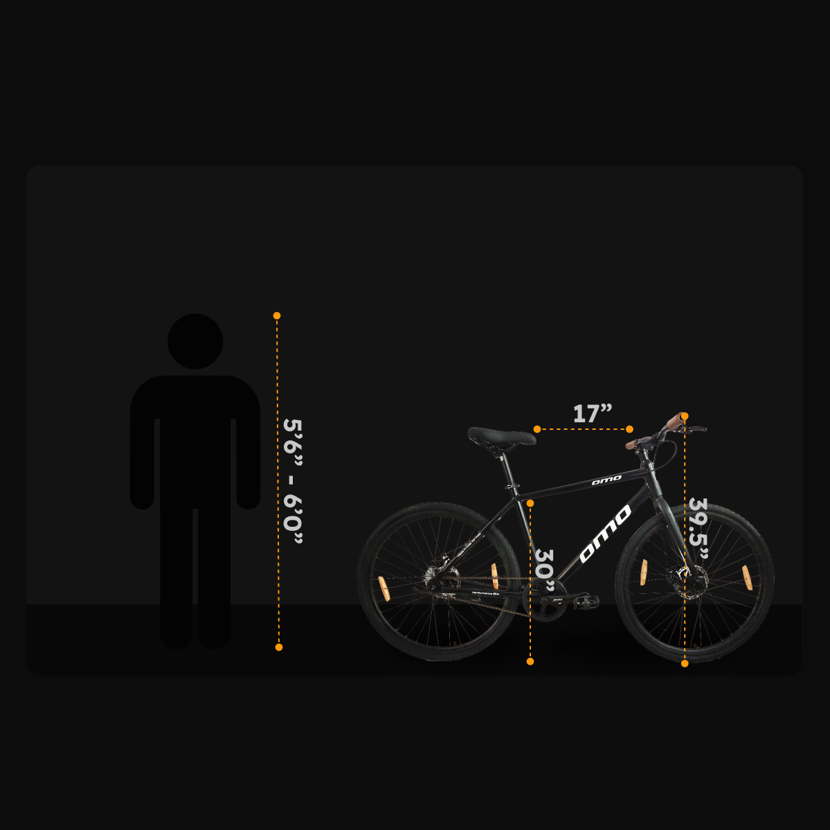 hampi lite size chart  by omobikes