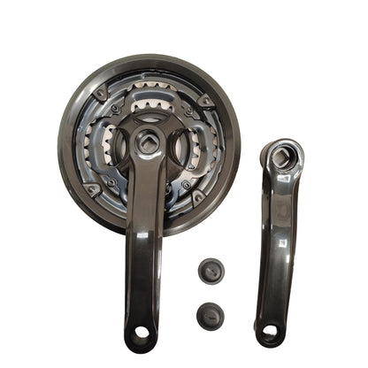 Bicycle crankset geared  steel top view spare part by omobikes
