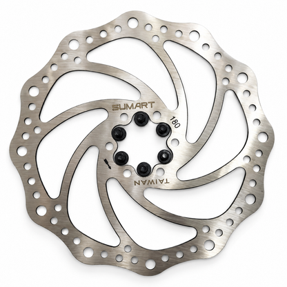 SUMART 180mm Bicycle Disc Brake Rotor with Bolts