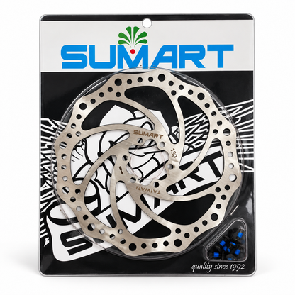 SUMART 180mm Bicycle Disc Brake Rotor with Bolts