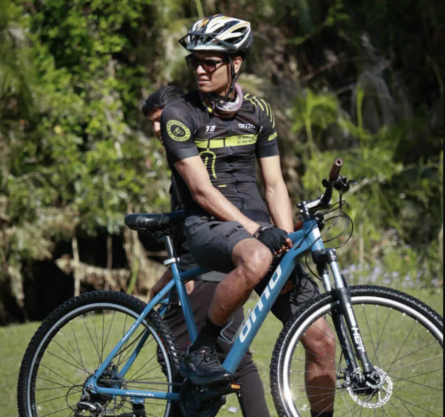 Mtb Kleding Outlet OM3® Touring E Bike T-shirt Met Fietsmotief II