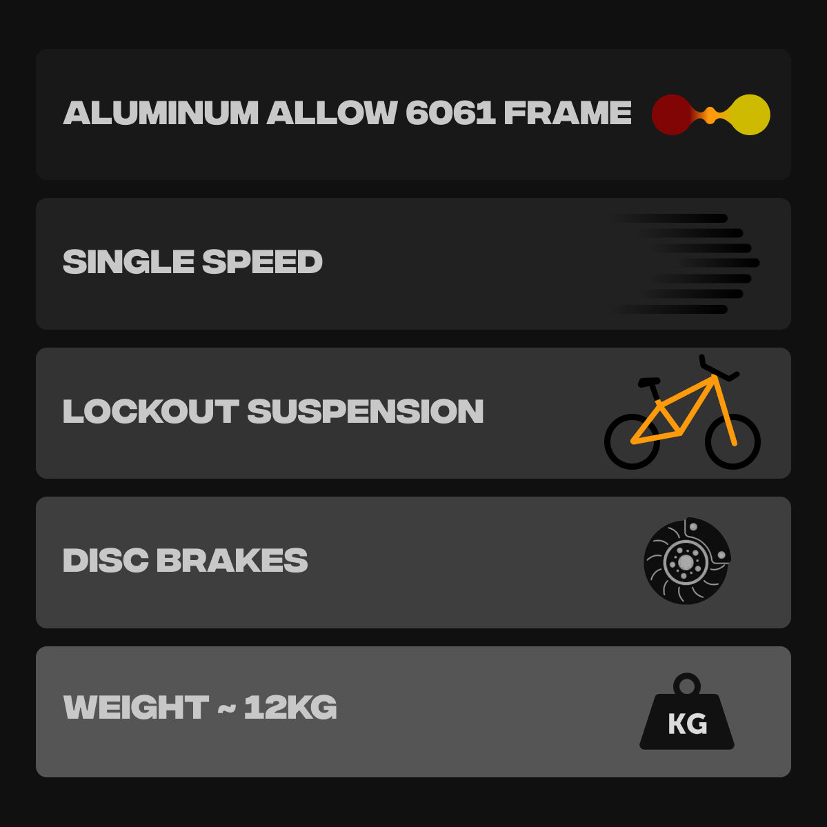 zozila lite alloy frame single speed mtb key features