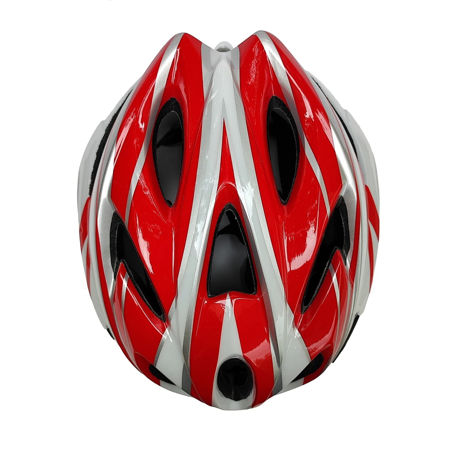 Bicycle helmet red color closeup view by omobikes
