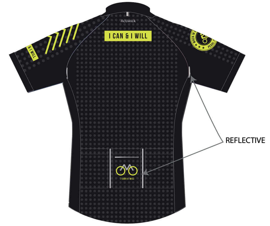 omobikes accessories cyclist jersey for cycling back side