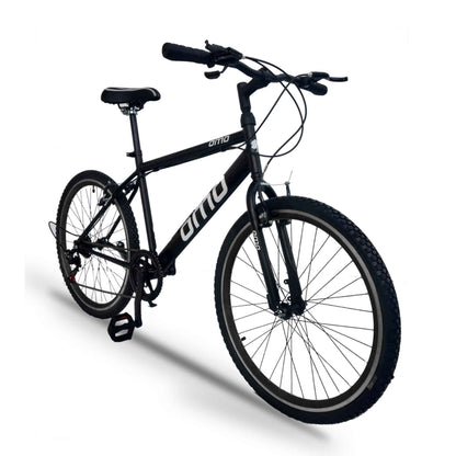 omobikes 26t geared hybrid cycle black color