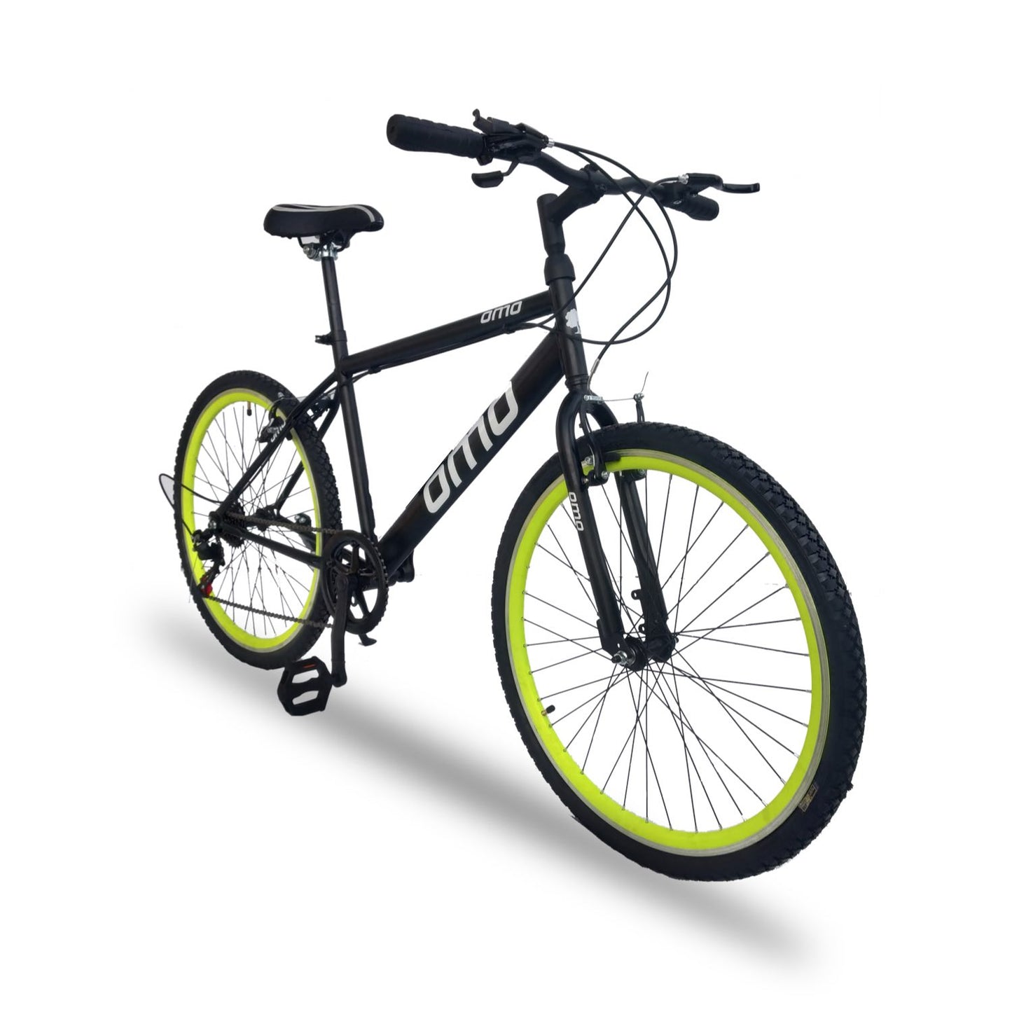 omobikes hybrid gear bicycle 26t 27.5t with shimano gear under 10000 10k for men women kids and adults green color