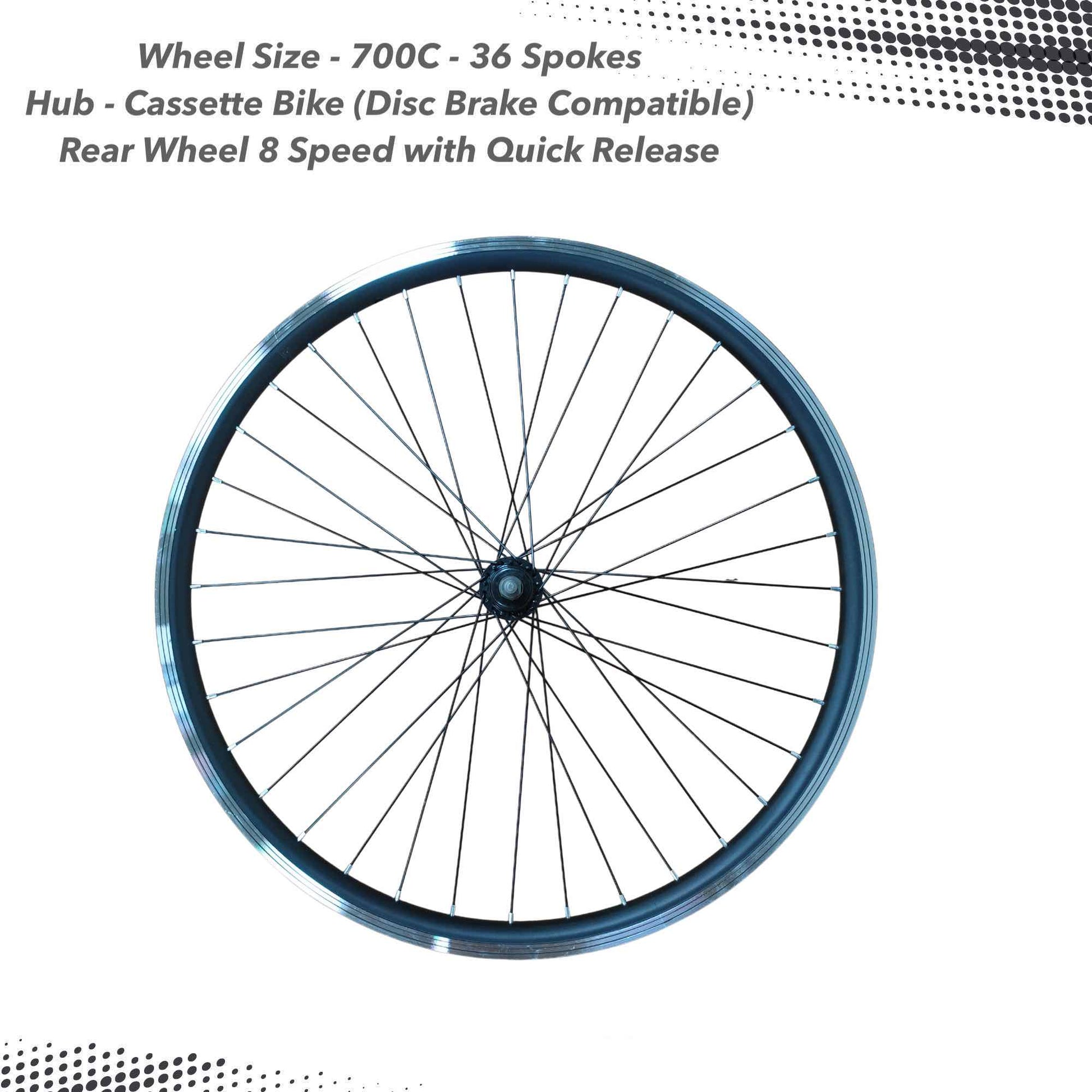 700c Black rims spare part available online on omobikes