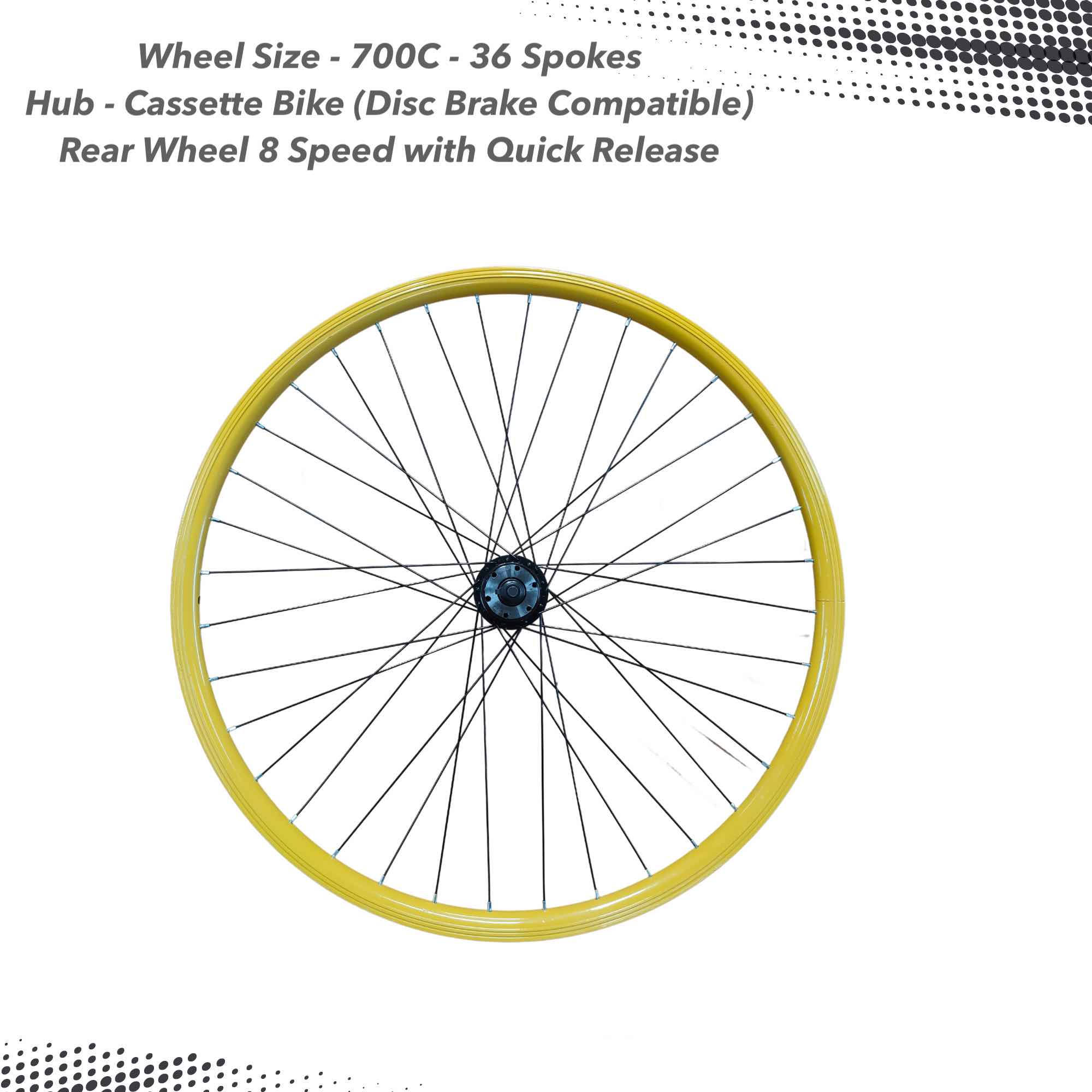 700c rear wheel 2025 8 speed disc brake