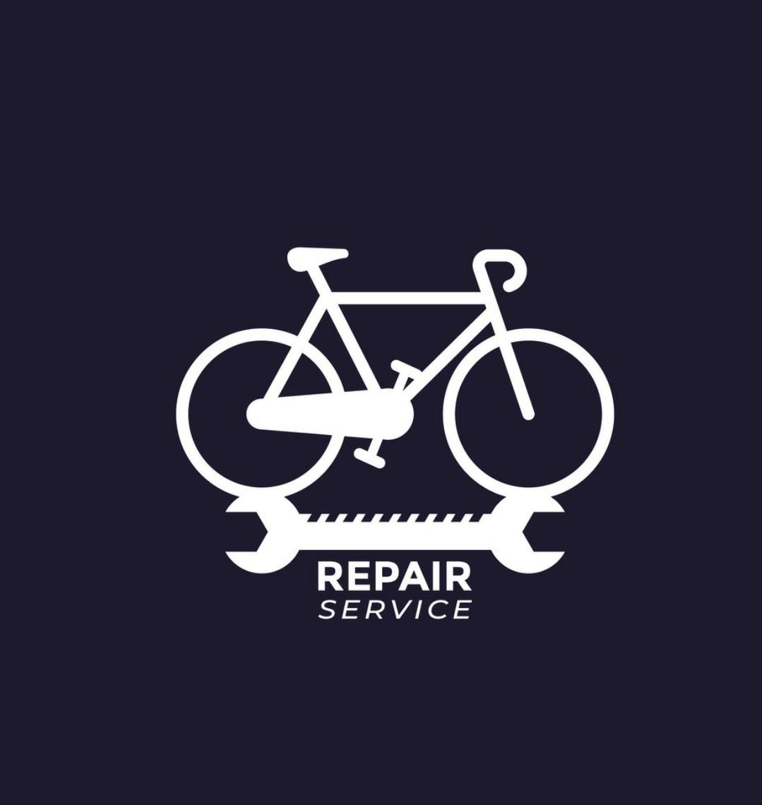 bicycle bike repair service vector icon logo on white 2596412 Vector Art at  Vecteezy